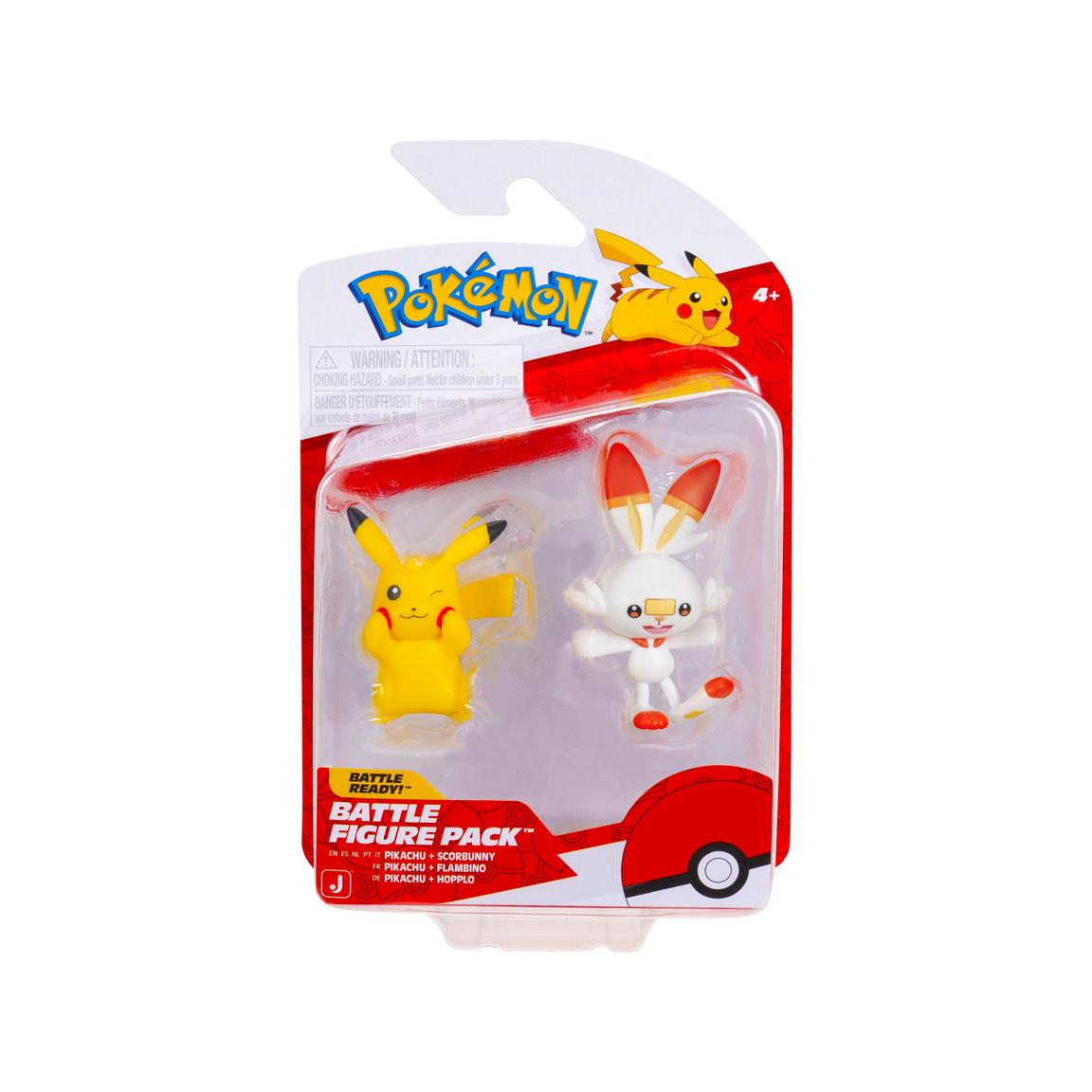 Jazwares Pokemon First Partner Scorbunny and Pikachu Battle Figure - 2 Pack