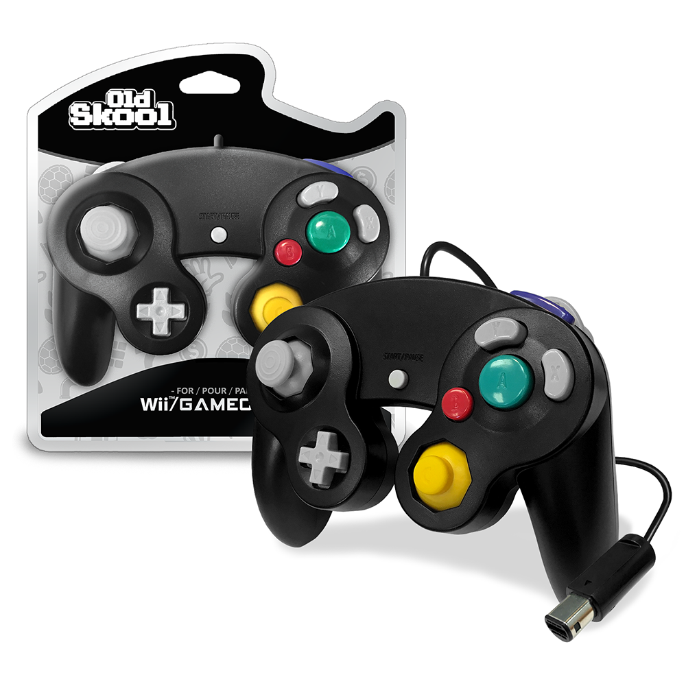Old Skool Wired Controller for Wii / GameCube: Black
