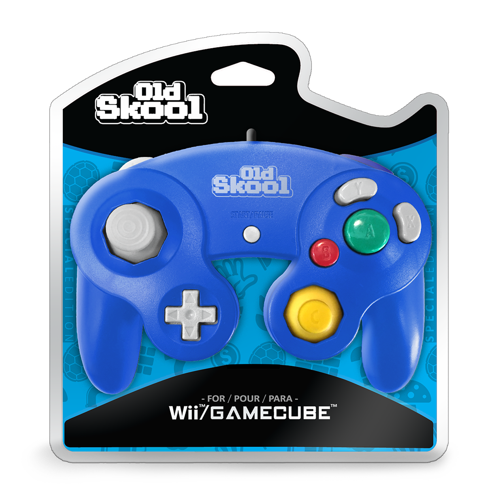 Old Skool Wii/GameCube Wired Controller Blue: Blue