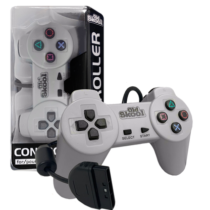 Old Skool PS1 Controller: Grey