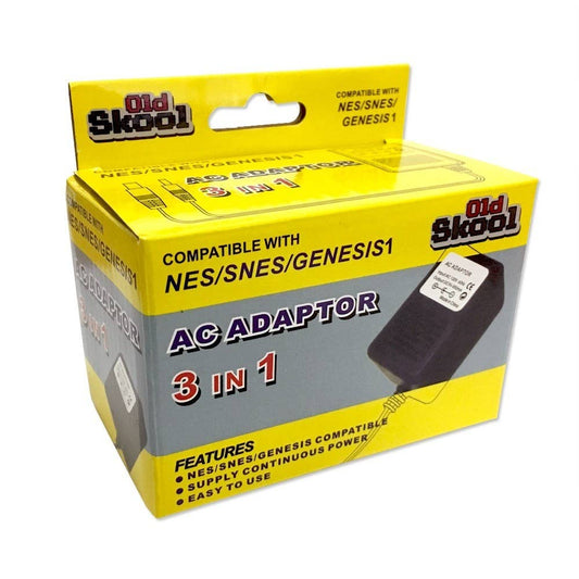 Adaptateur secteur 3 en 1 (SNES, NES, GENESIS 1)
