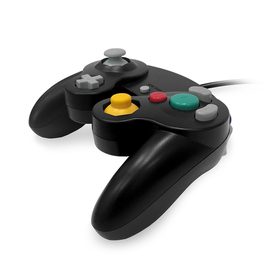 Manette filaire noire Old Skool pour Wii / GameCube: Noir