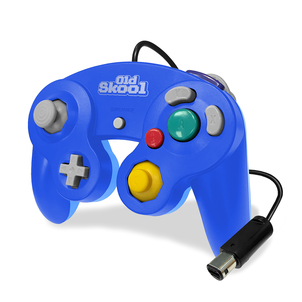 Old Skool Wii/GameCube Wired Controller Blue: Blue