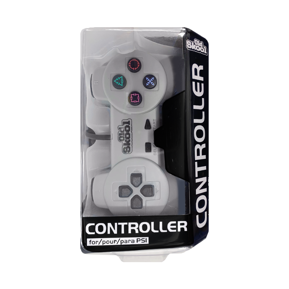 Old Skool PS1 Controller: Grey
