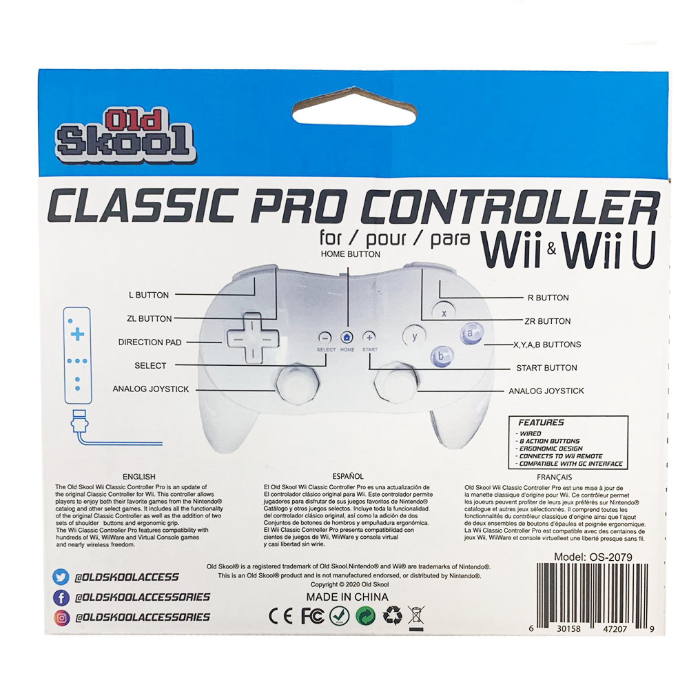 Wii / Wii U Pro Controller: White