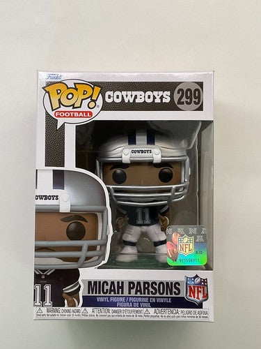 Funko Pop ! Maillot Micah Parsons #299, Dallas Cowboys, bleu marine, football NFL
